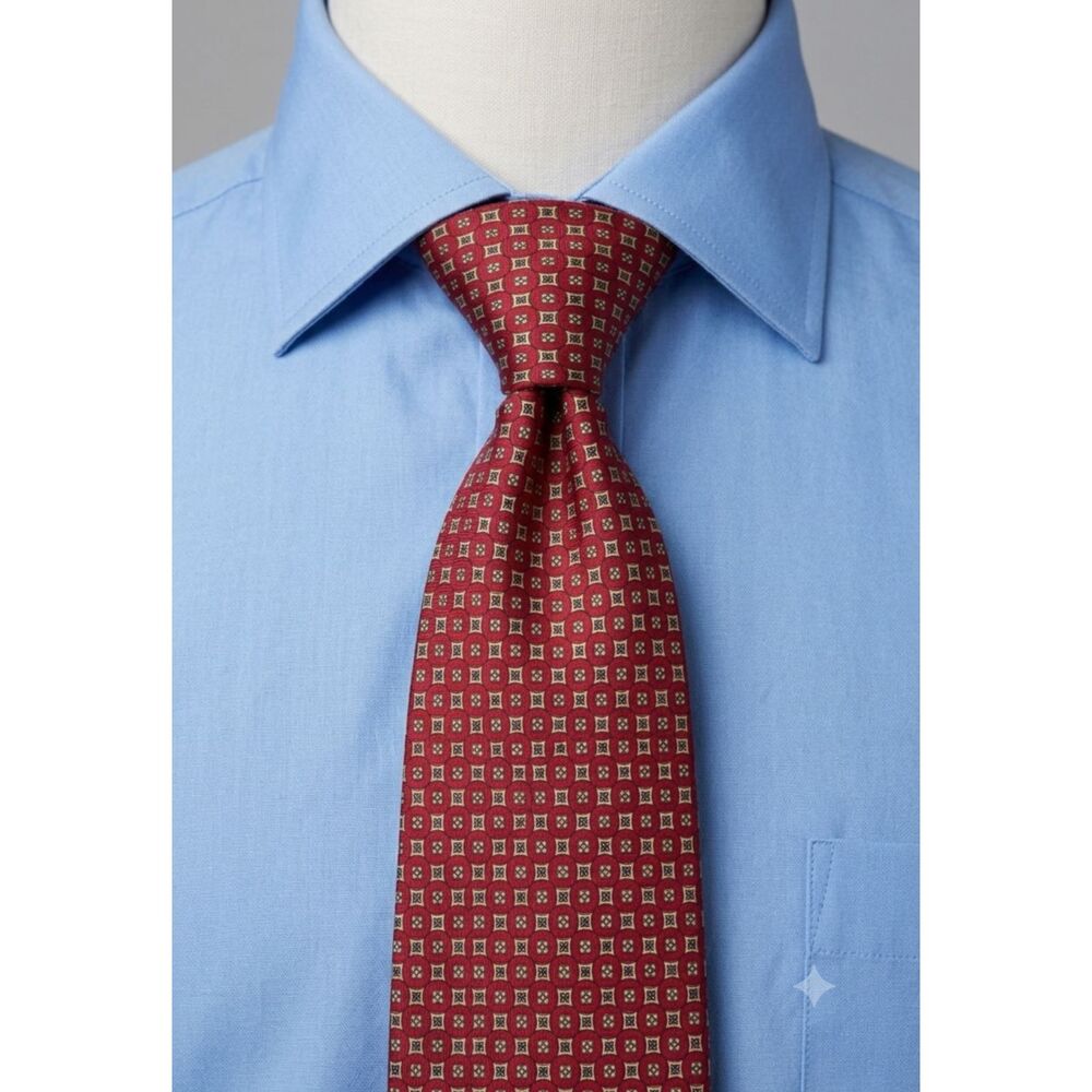 Vintage Pura Seta 100% Pure Silk Red Tie Made in Italy Timeless Luxury